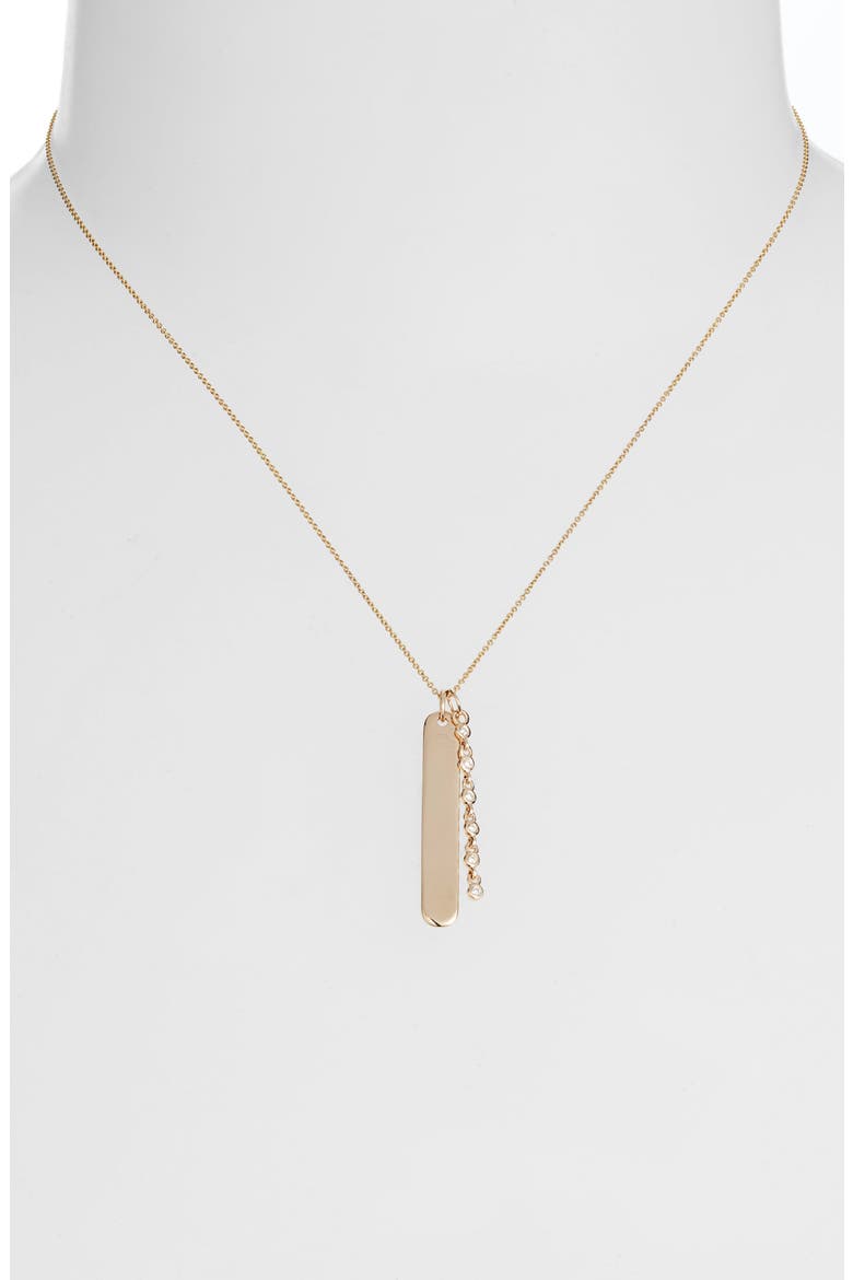 Lulu Jack Diamond Bar Pendant Necklace, Alternate, color, YELLOW GOLD