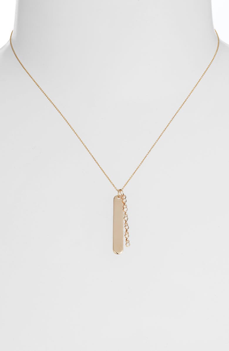 Dana Rebecca Designs Lulu Jack Diamond Bar Pendant Necklace, Alternate, color, Yellow Gold