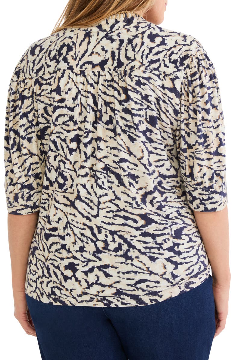 NIC+ZOE Contrast Print Top, Alternate, color, Neutral Multi