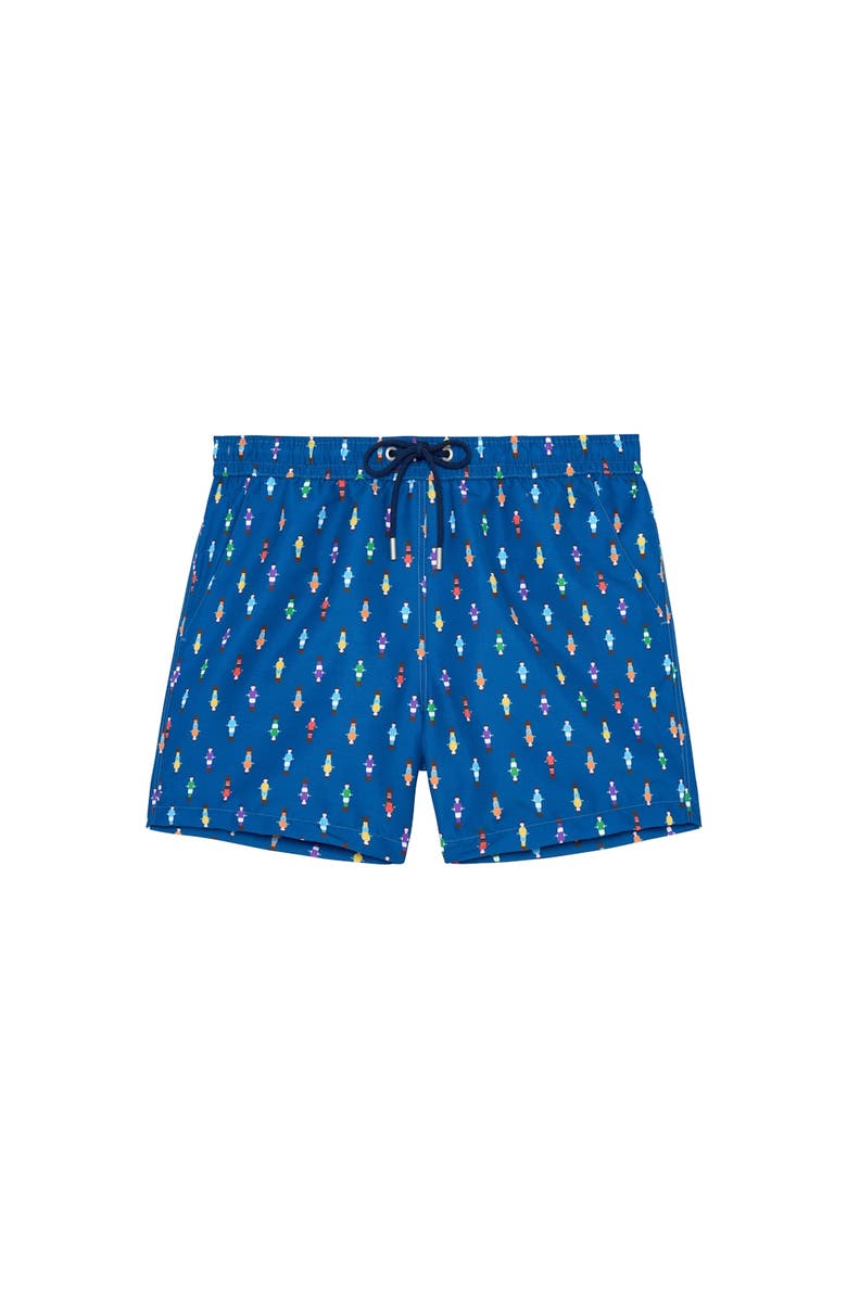 HOM Calcio Beach Boxer, Main, color, Navy Print