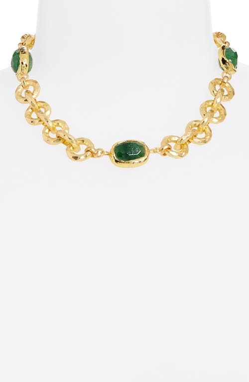 Karine Sultan Kyanite Collar Necklace In Gold
