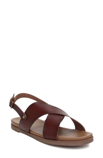 Seven7 Crisscross Slingback Sandal In Brown