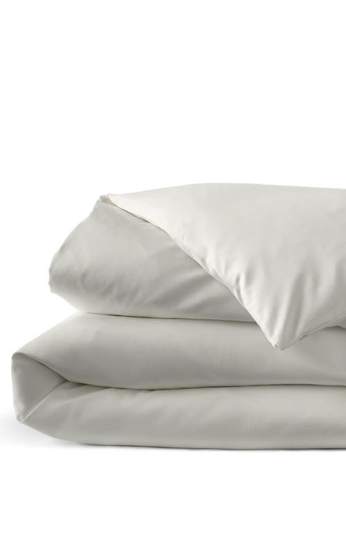 Lands' End 400 Thread Count Premium Supima Cotton No Iron Sateen Duvet Bed Cover In Ivory