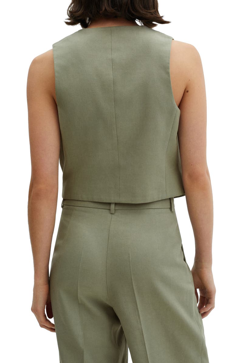 MANGO Alicante Vest, Alternate, color, Pastel Green