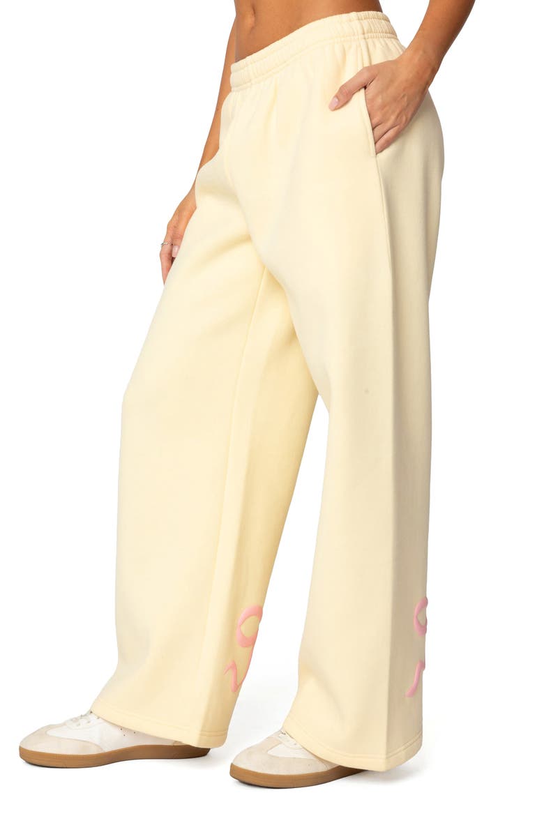 Bonney Bow Detail Sweatpants, Alternate, color, YELLOW