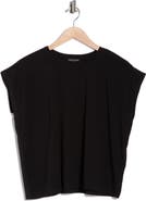 Eileen Fisher Boxy Cap Sleeve Jersey Top