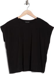 Eileen Fisher Boxy Cap Sleeve Jersey Top