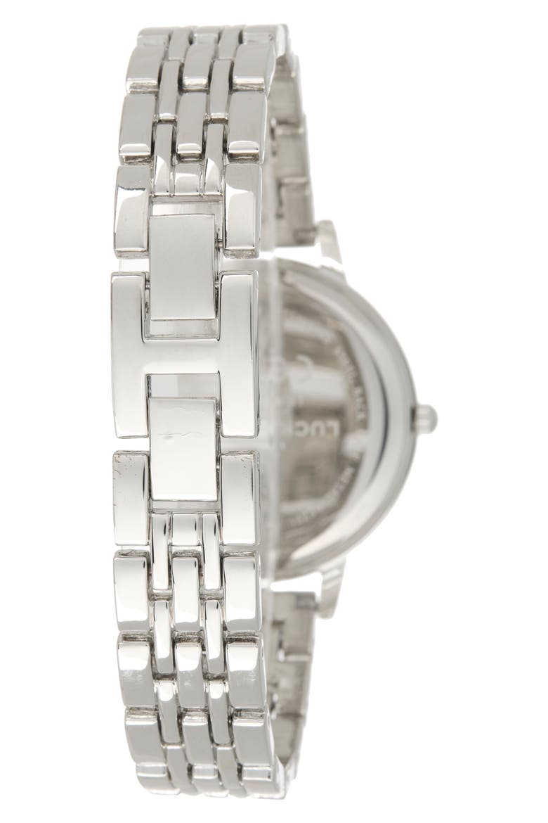 Four Leaf Clover Dial Bracelet Watch, 35mm, Alternate, color, SILVER