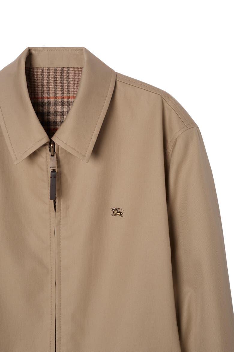 Reversible Tropical Gabardine Bloomsbury Harrington Jacket, Alternate, color, Honey beige