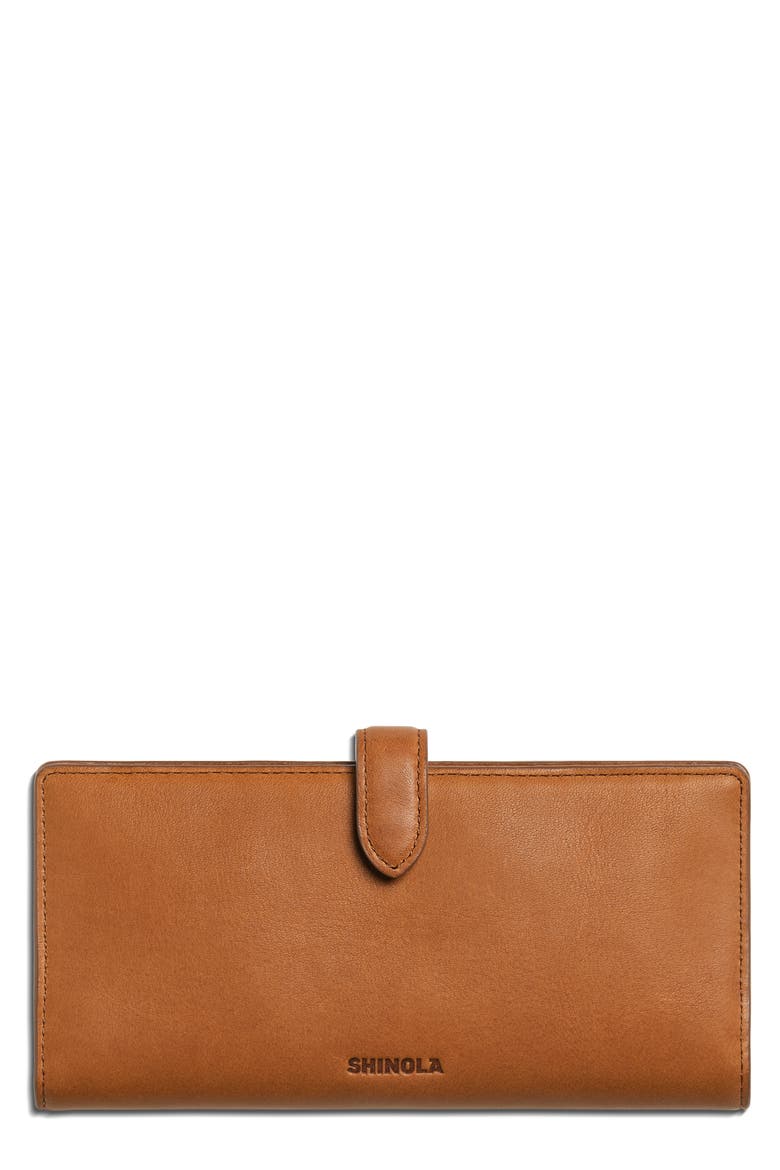 Continental Leather Snap Wallet, Main, color, TAN