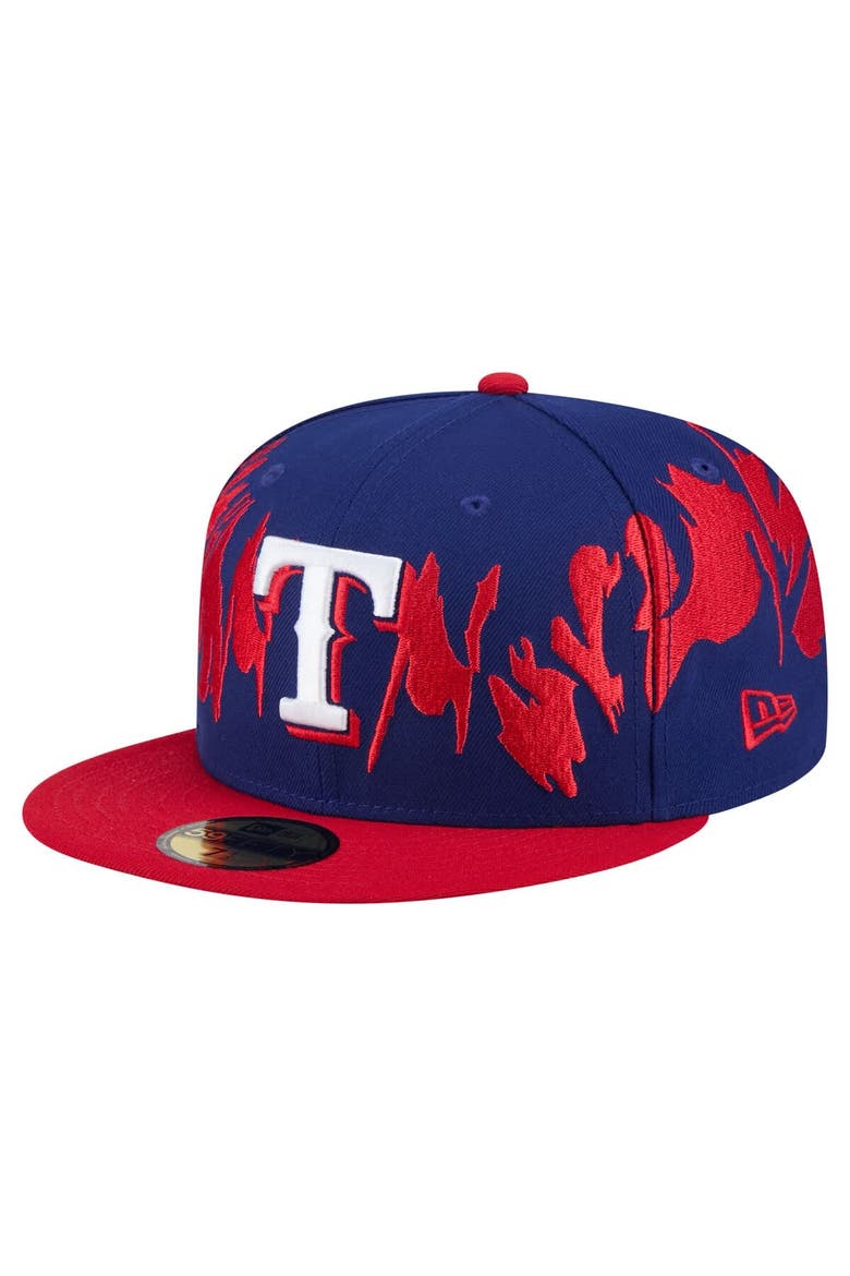 Men's New Era Royal/Red Texas Rangers Retro Pattern 59FIFTY Fitted Hat, Alternate, color, Royal