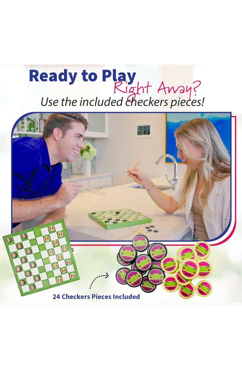 Project Genius Sushi Checkers Game & Sushi Making Set, Alternate, color, Multicolored