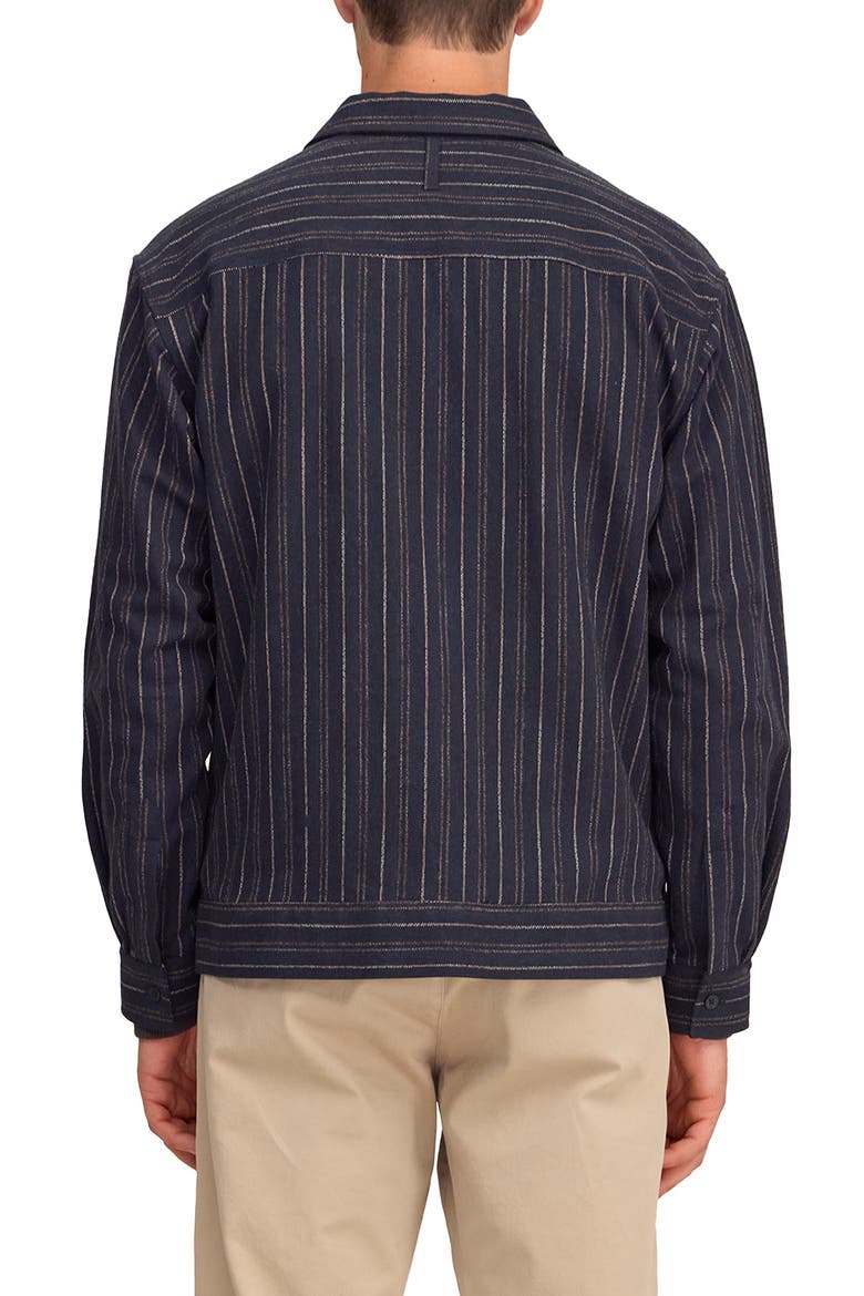 Reed 50091 Striped Shirt Jacket, Alternate, color, NAVY BLUE
