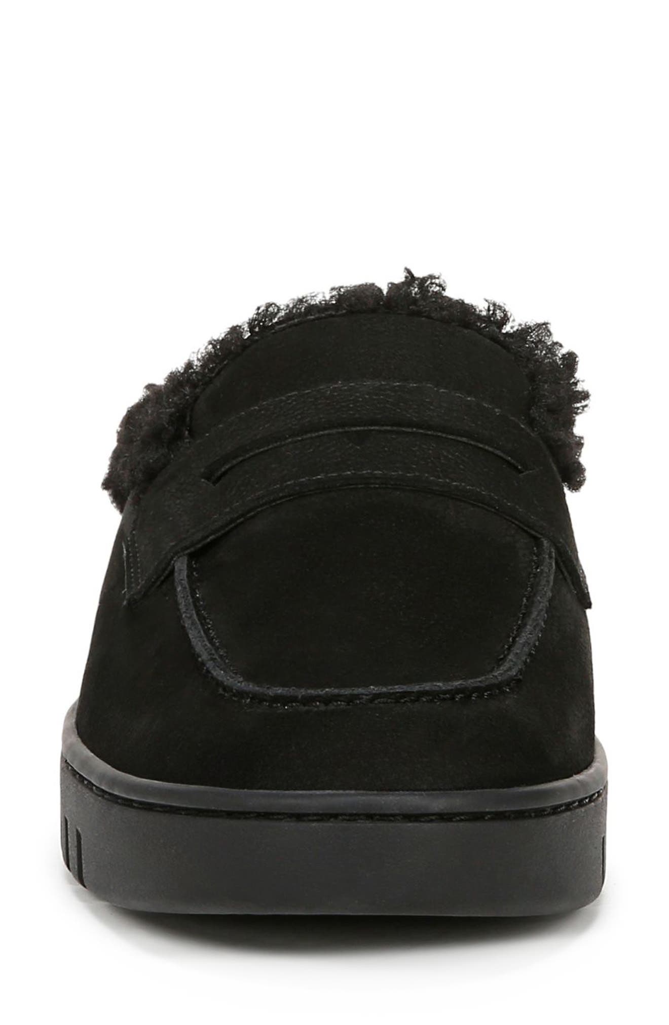 Vionic Uptown Faux Shearling Mule, Alternate, color, Black