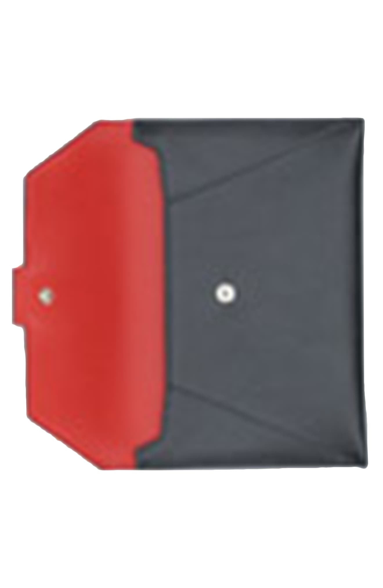 Roger Vivier Small Très Vivier Croc Embossed Metallic Leather Clutch, Alternate, color, 