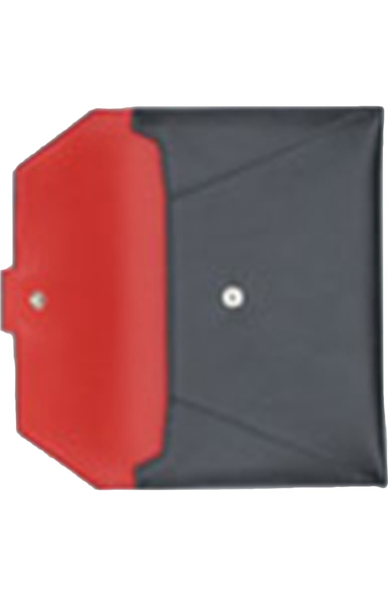 Roger Vivier Small Très Vivier Croc Embossed Metallic Leather Clutch, Alternate, color,