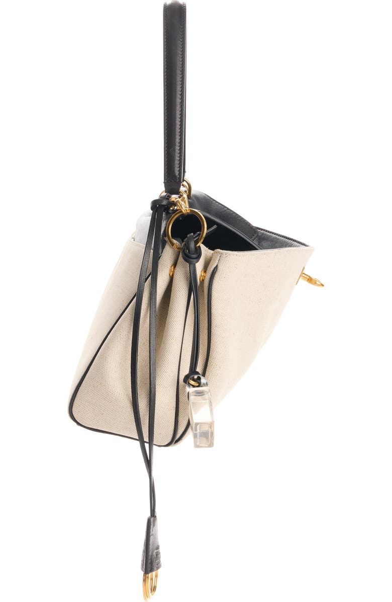 Balenciaga Small Rodeo Mixed Media Top Handle Bag, Alternate, color, 9260 Natural/ Black