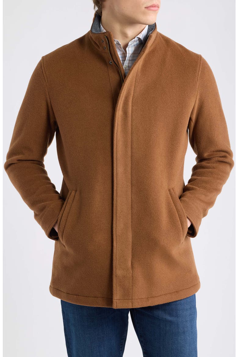 Crown Flex Merino City Coat, Alternate, color, DARK AMBER