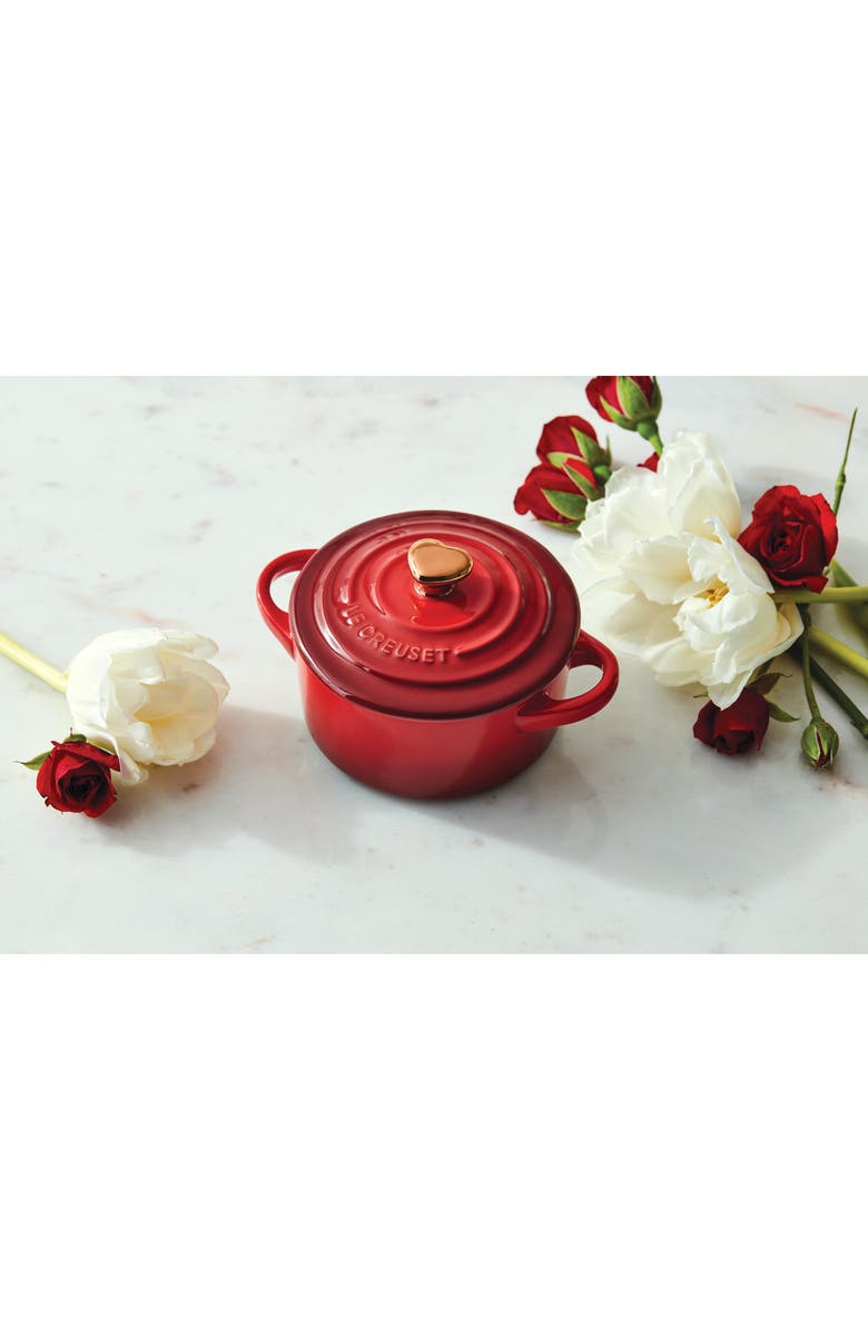 Le Creuset Mini Round Stoneware Baking Dish, Alternate, color, Cerise