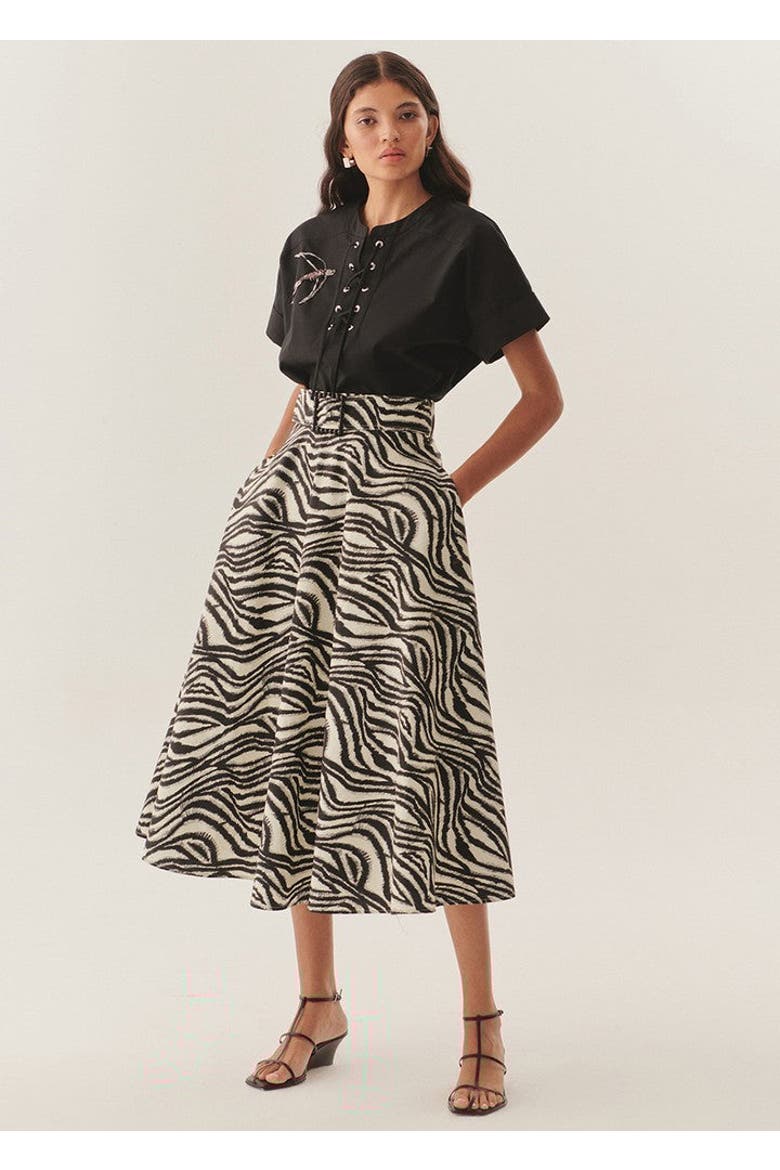 Celeste Cotton Blouse, Alternate, color, BLACK