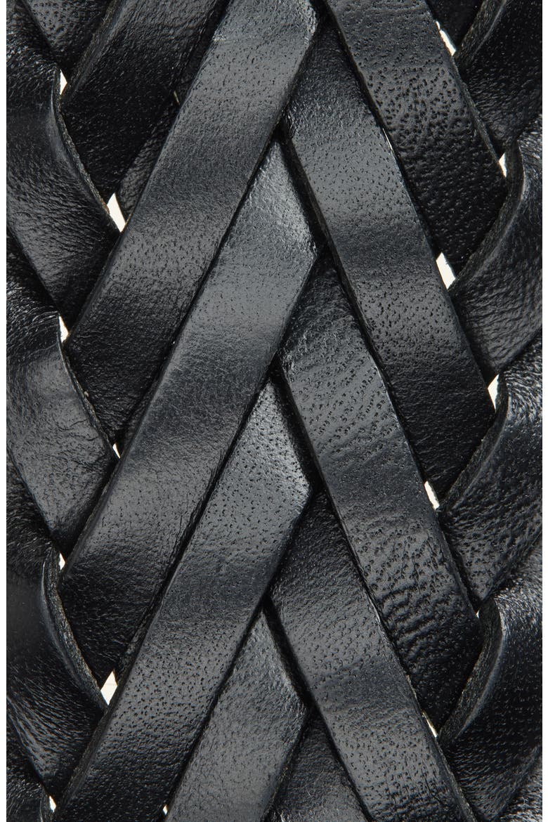 Sportsman Braided Leather Belt, Alternate, color, BLACK