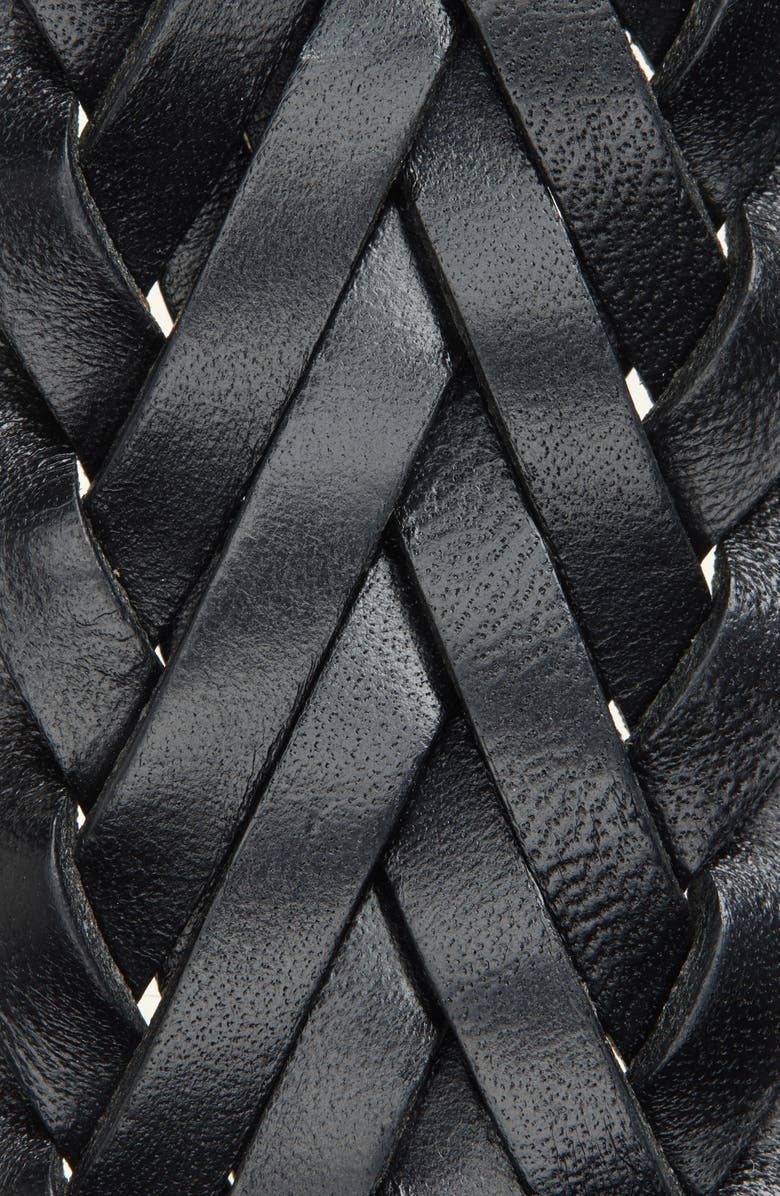 Ralph Lauren Purple Label Sportsman Braided Leather Belt, Alternate, color, Black