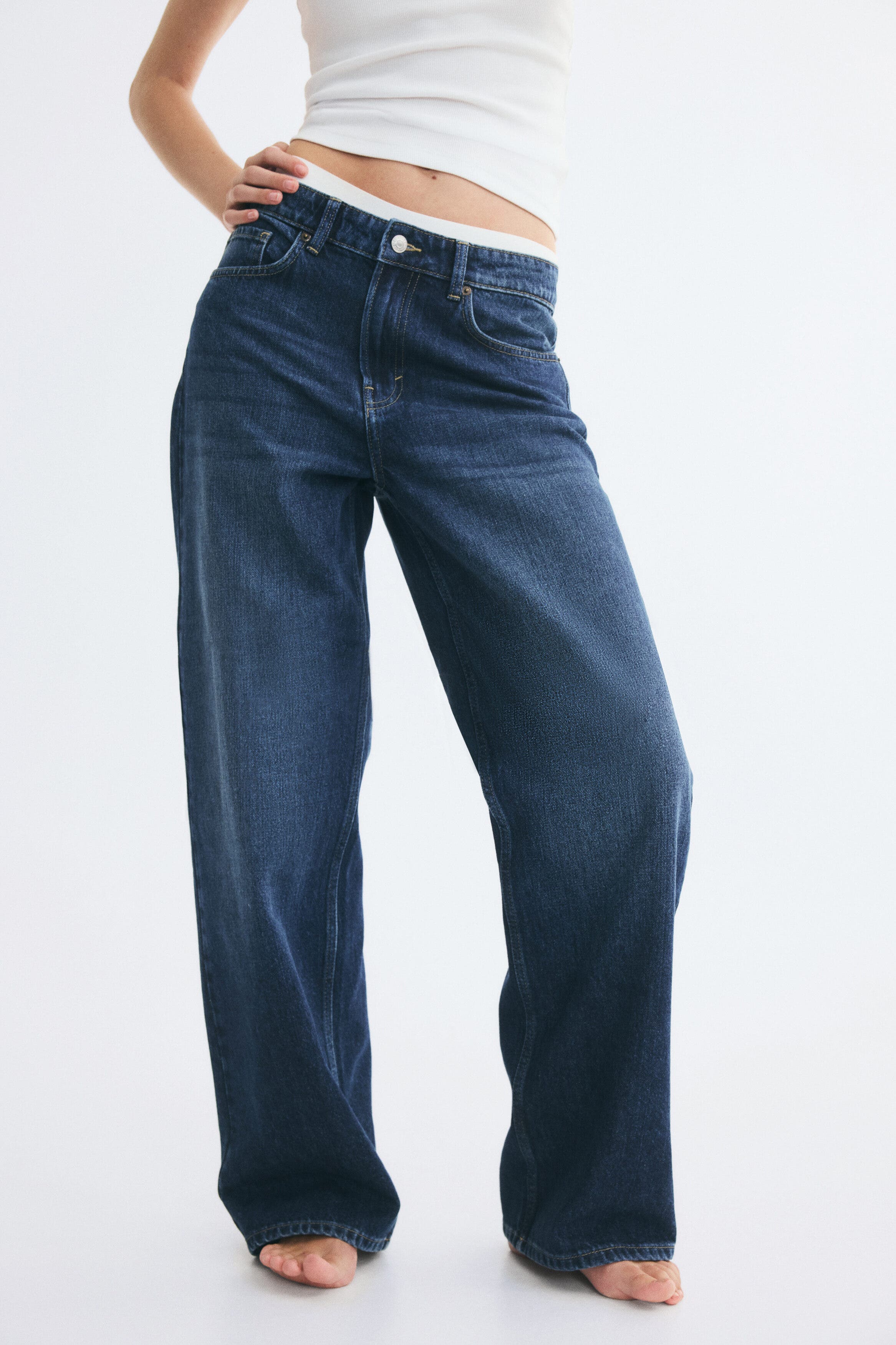 selected Dark denim blue