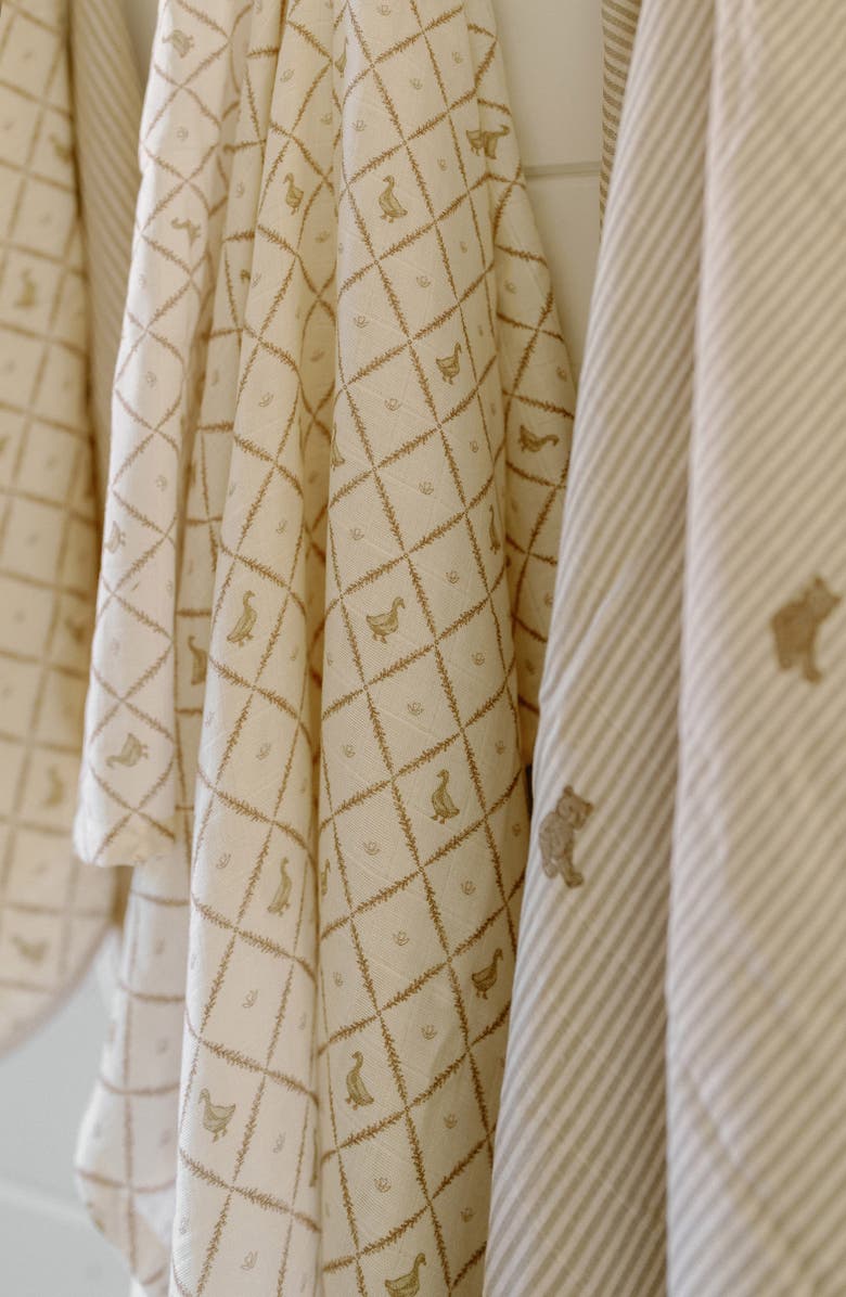 Oilo 2-Pack Organic Cotton Muslin Swaddle Blankets, Alternate, color, 