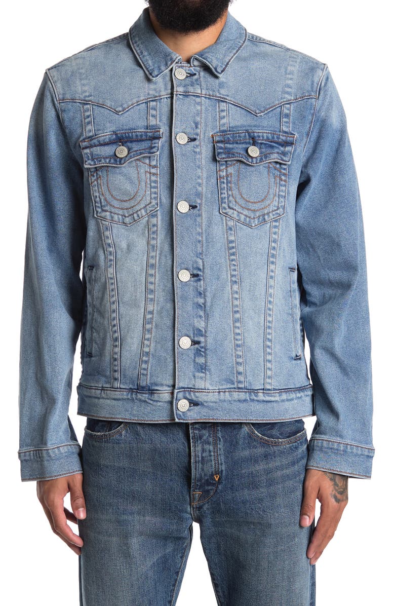 True Religion Brand Jeans Jimmy Denim Jacket, Alternate, color,