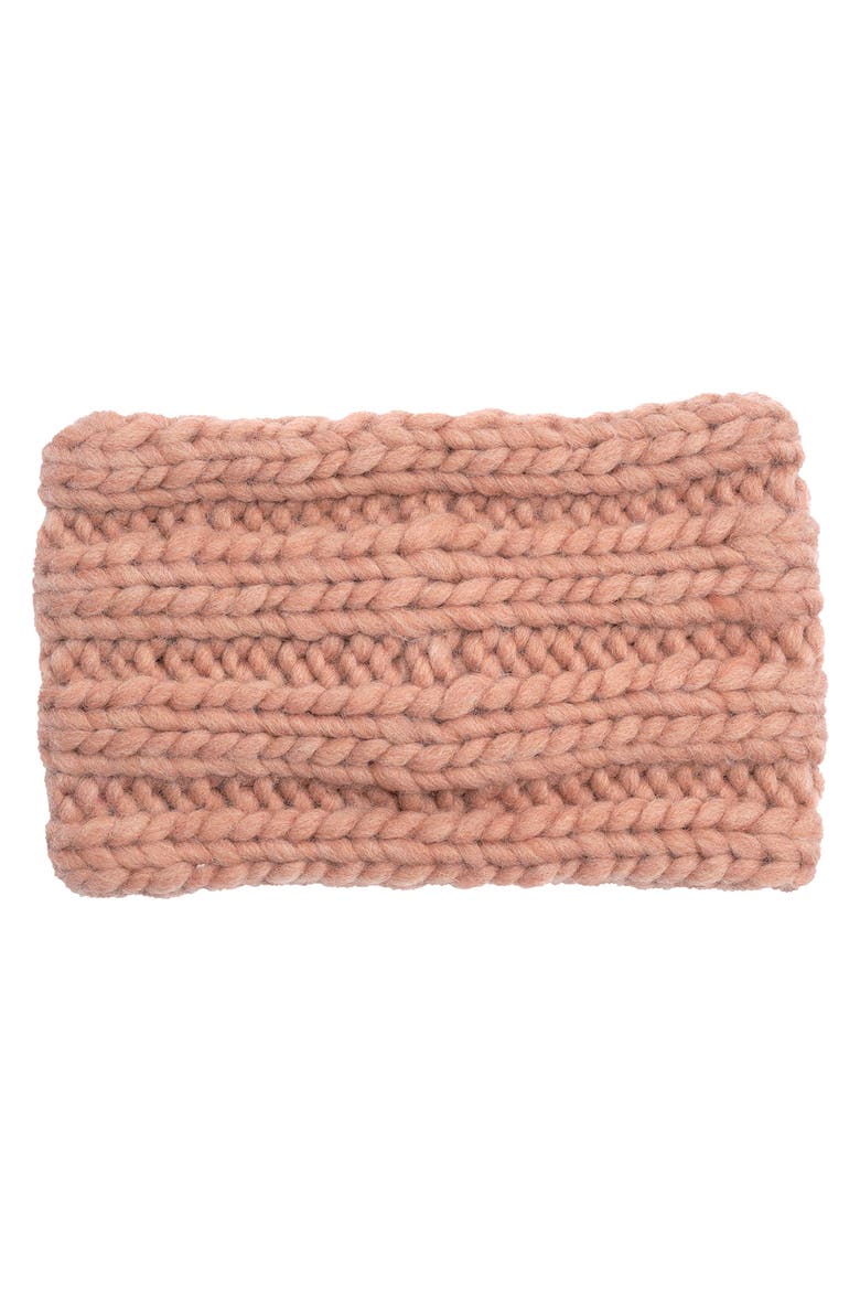 Chunky Hand Knit Headband, Alternate, color, CUBAN SAND