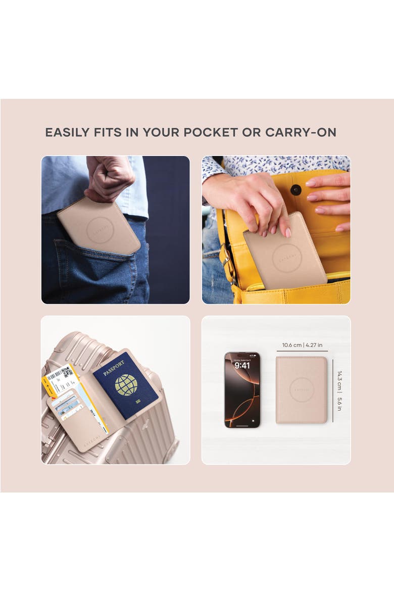 Vegan Leather FindAll Passport Cover, Alternate, color, Desert Rose
