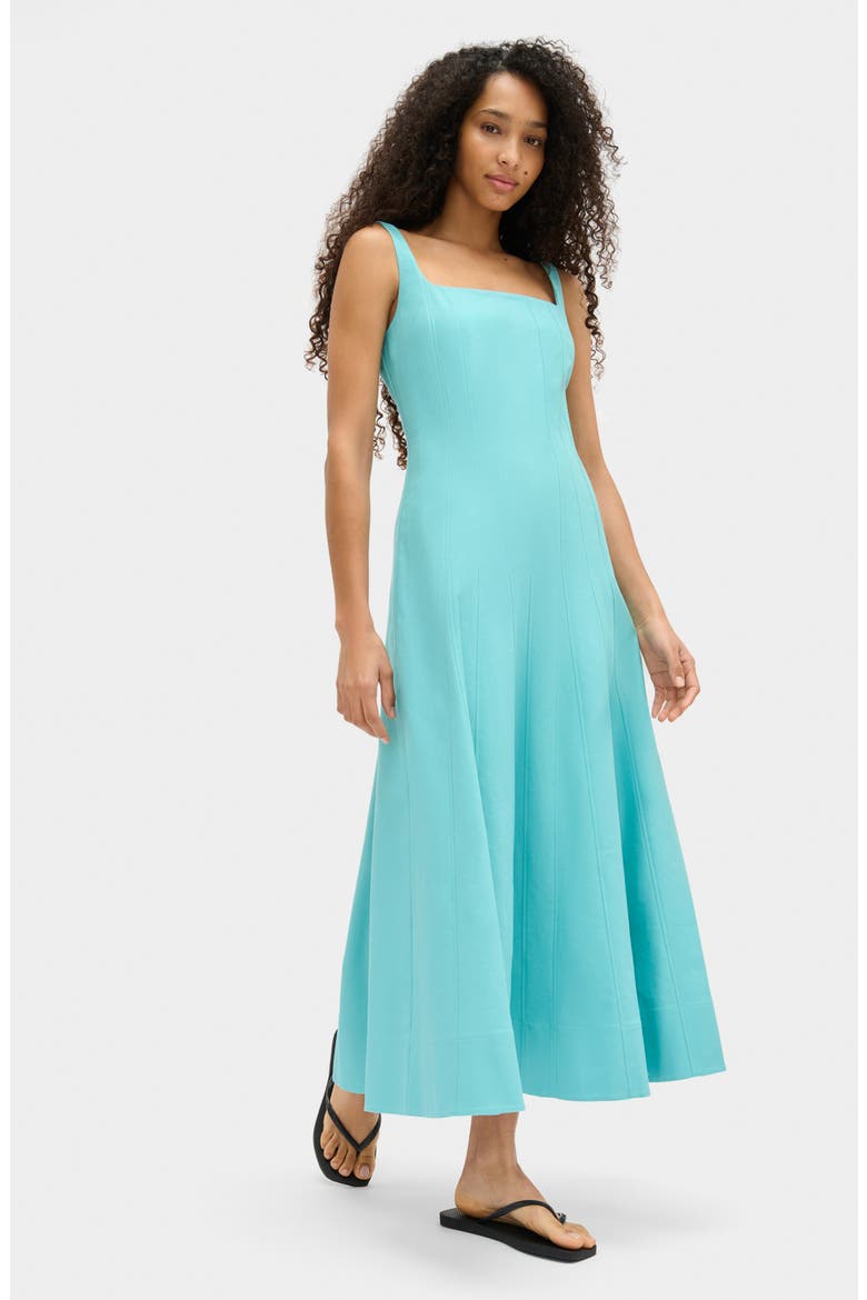 Fernanda Godet Pleat Sundress, Alternate, color, BLUE