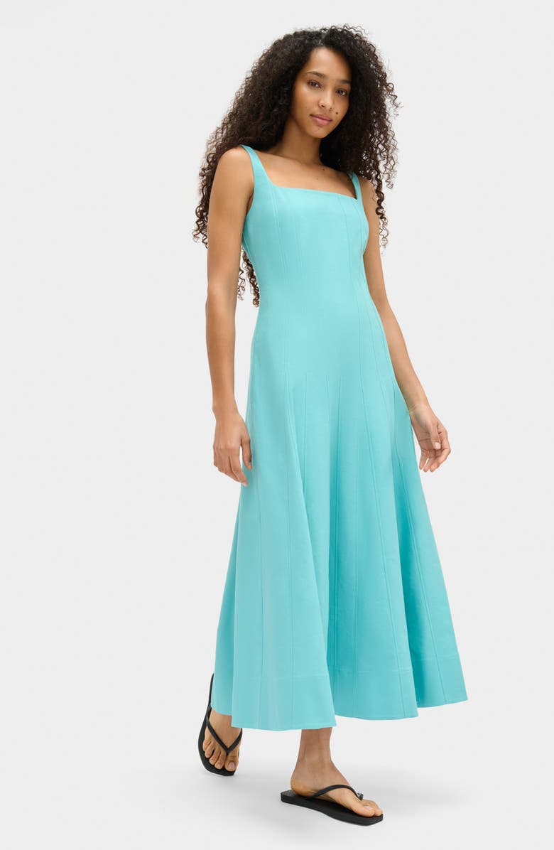 ALIGNE Fernanda Godet Pleat Sundress, Alternate, color, Blue
