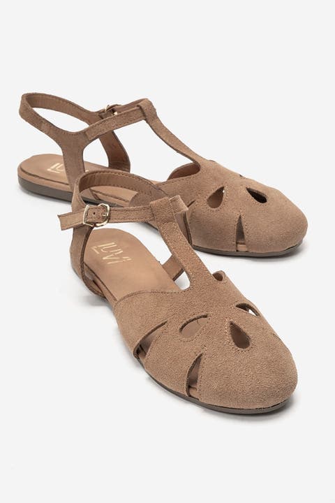 Nathalie Leather Ankle Strap Sandal