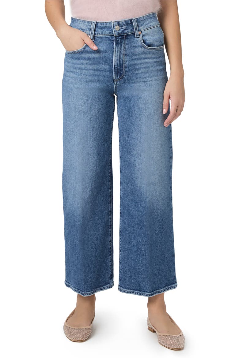 Sasha High Waist Ankle Wide Leg Jeans, Main, color, ZIBETH