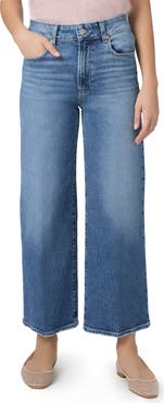 PAIGE Sasha High Waist Ankle Wide Leg Jeans