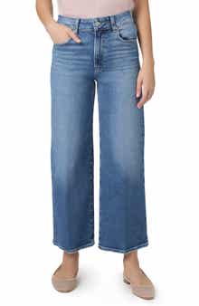 PAIGE Sasha High Waist Ankle Wide Leg Jeans