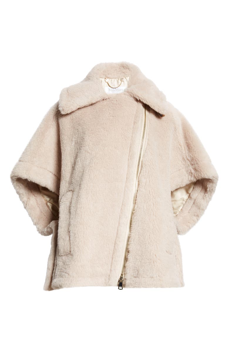 Max Mara Newmanto Teddy Short Cape, Alternate, color, 