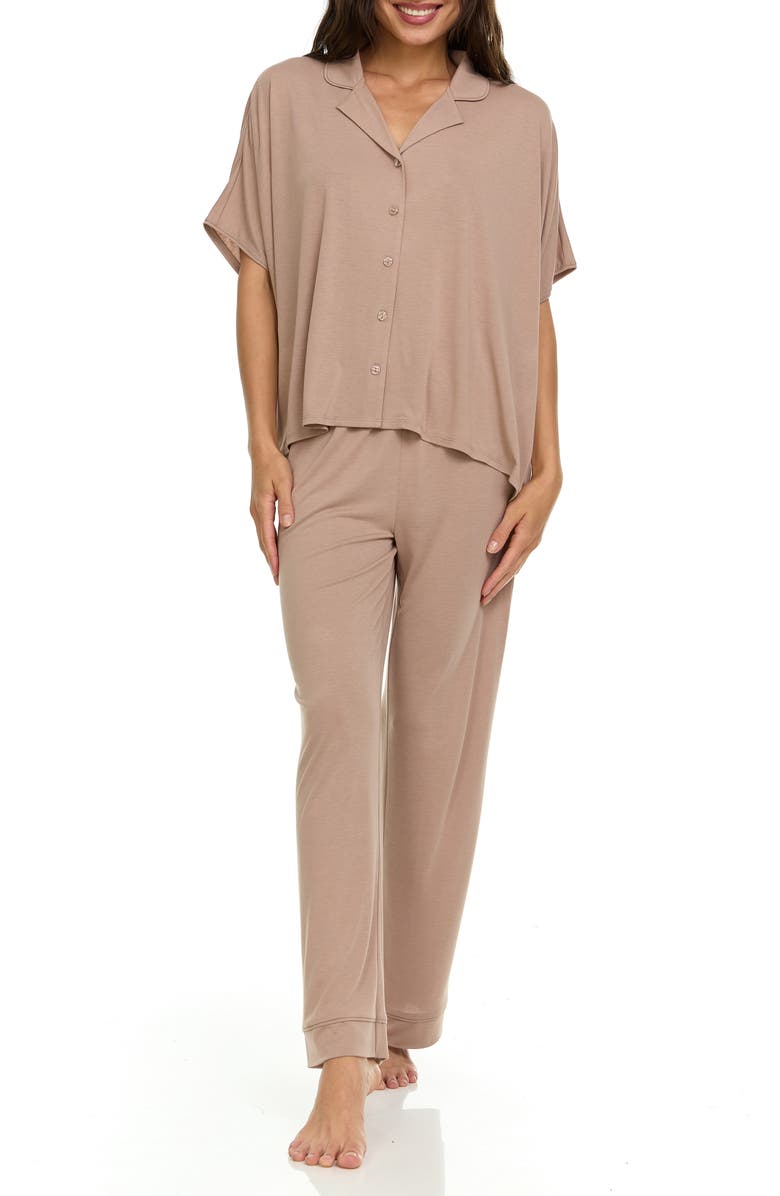 Flora Nikrooz Valeria Pajamas, Alternate, color, Oatmeal