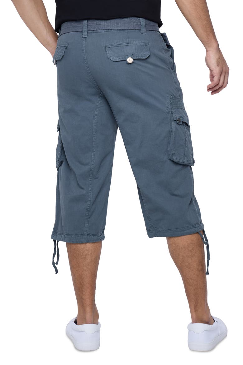 Belted Cargo Shorts, Alternate, color, STEEL