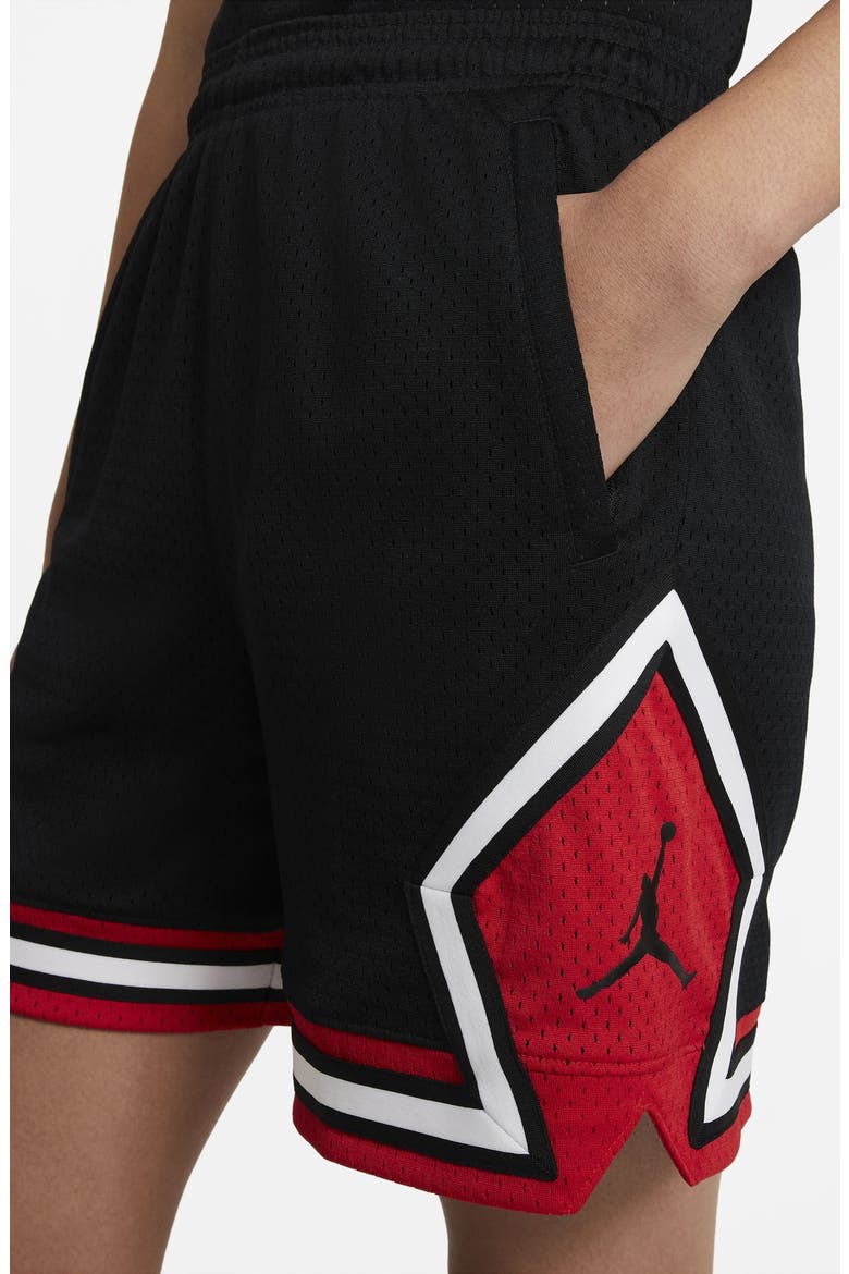 Nike Jordan Essential Diamond Shorts, Alternate, color, BLACK/ RED