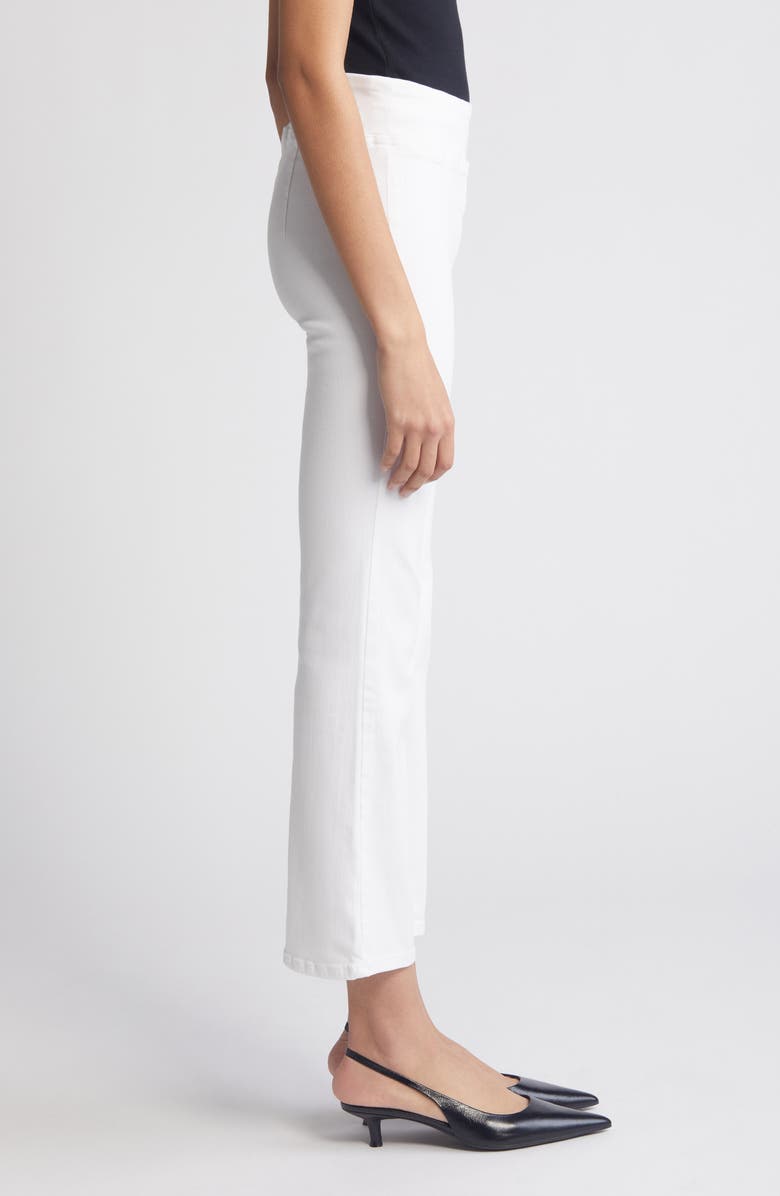 FRAME Jet Set Crop Mini Bootcut Pull-On Jeans, Alternate, color, White