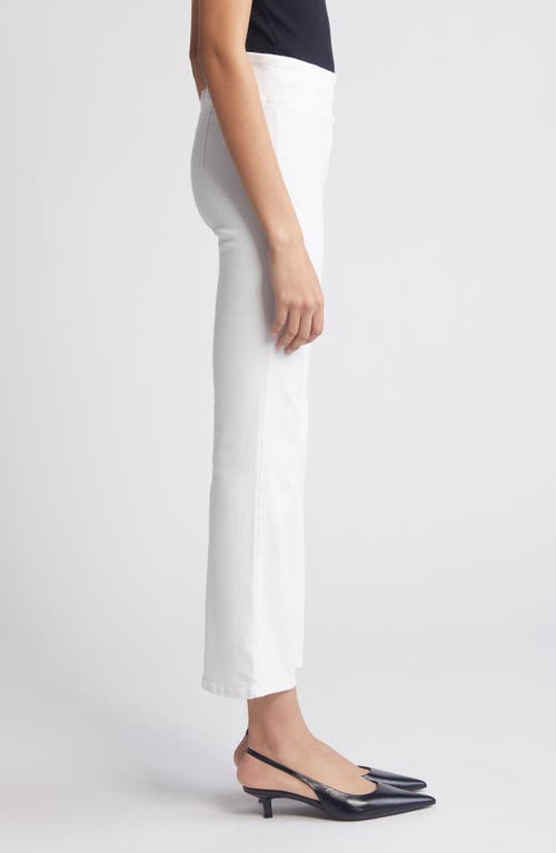 Frame Jet Set Crop Mini Bootcut Pull-on Jeans In White
