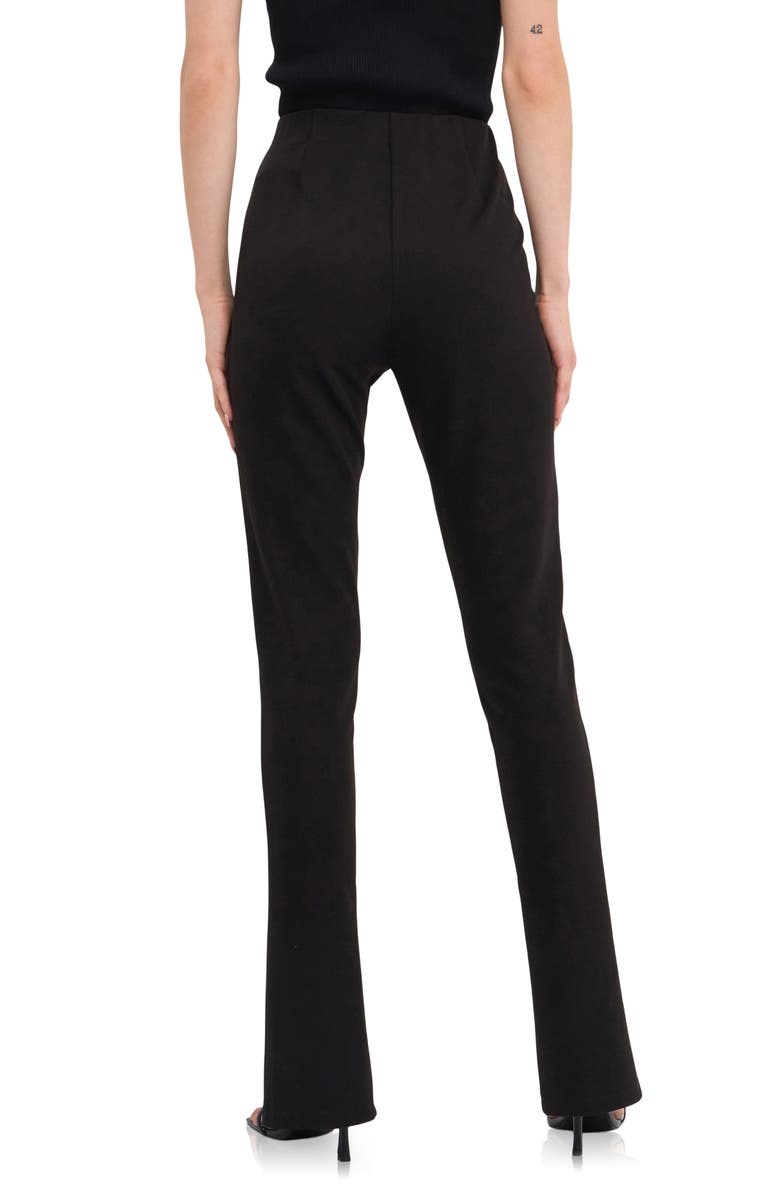 Grey Lab Front Slit Flared Pants, Alternate, color, 