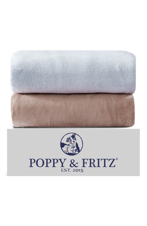 Poppy & Fritz Poppy And Fritz Plush Fleece Throw Blanket In Brown