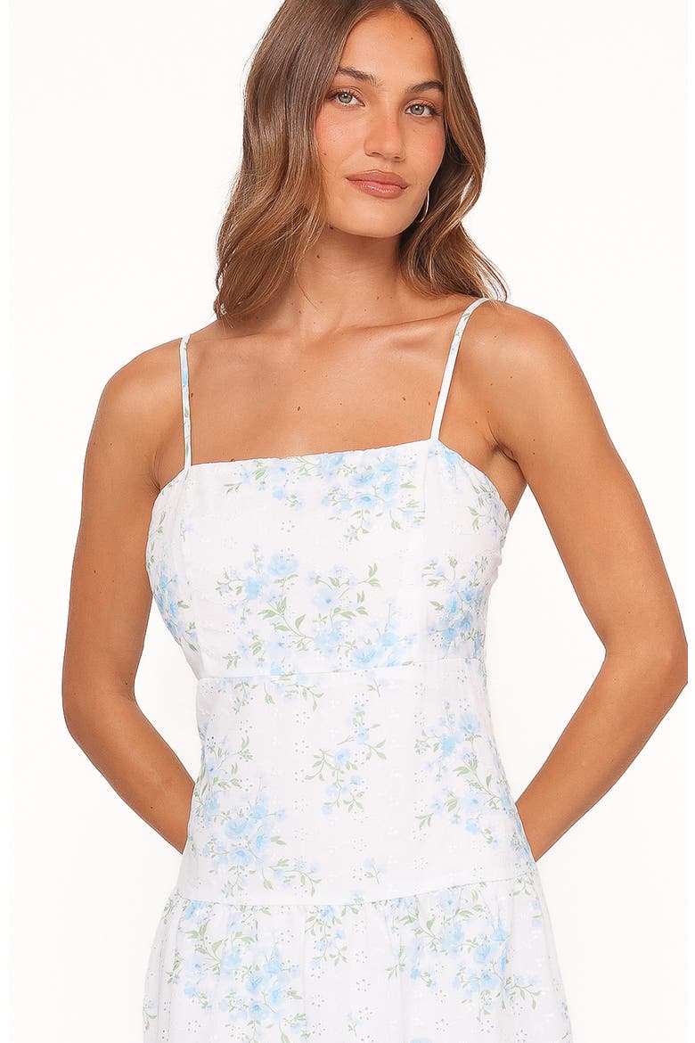 Botanique Floral Print Cotton Midi Sundress, Alternate, color, BLUE FLORAL