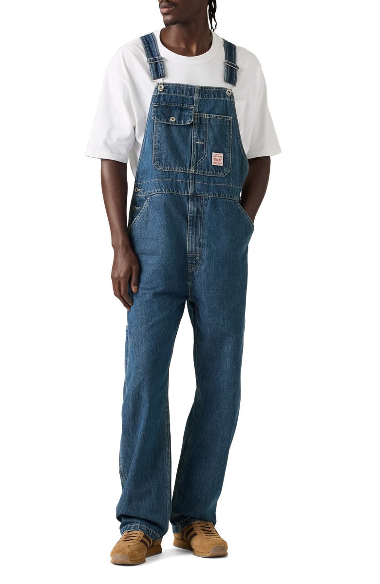 Levi's Loose Cotton Denim Overalls, Main, color, Get Involved Overall