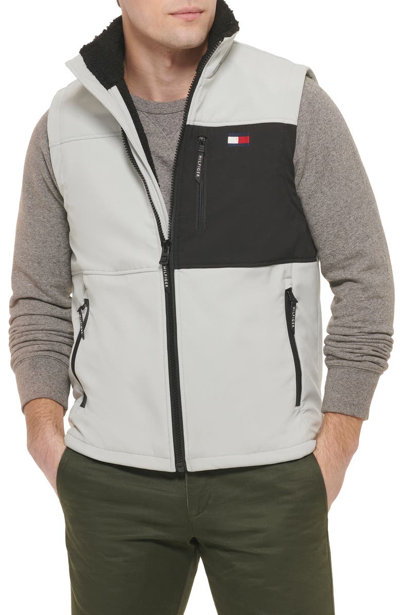 Tommy Hilfiger Water Resistant Faux Shearling Lined Quilted Vest, Alternate, color, 