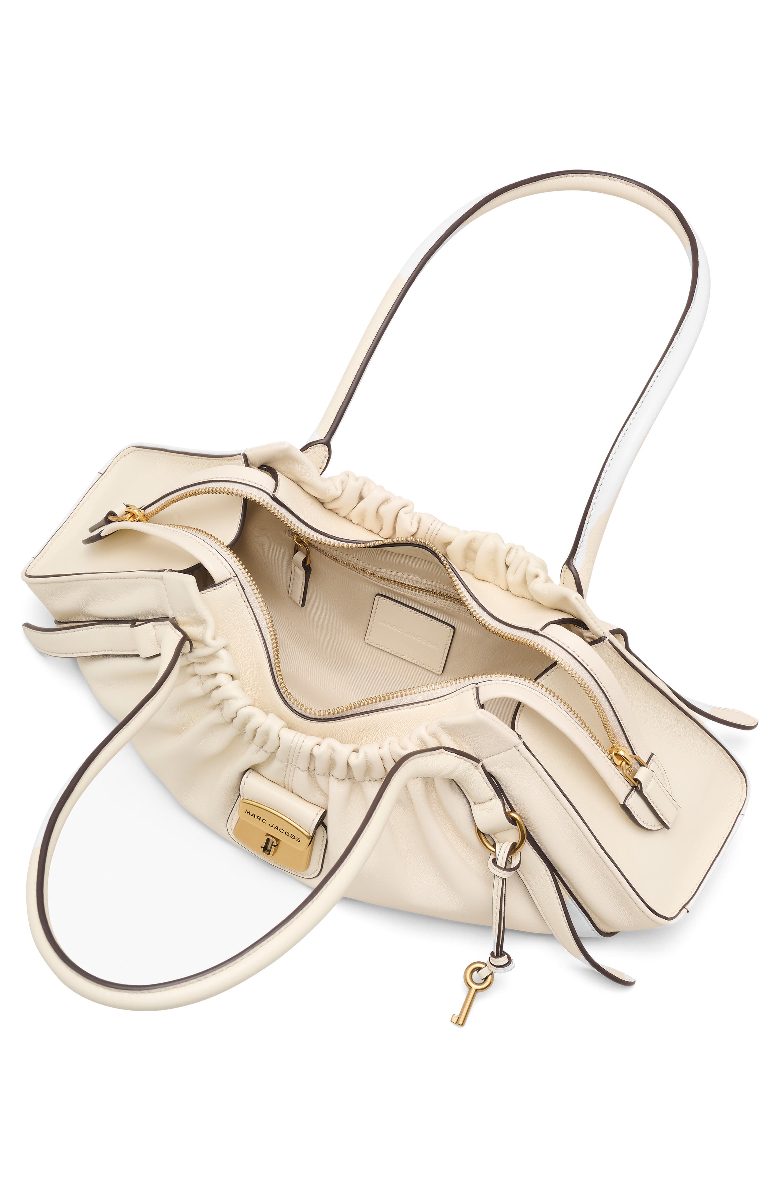 Marc Jacobs The Cristina Large Shoulder Satchel, Alternate, color, Ivory