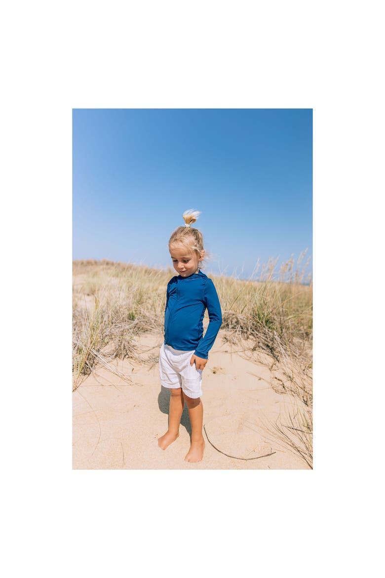 Toddler's Long Sleeve Full Zip Hoodie Top with Sun and UV Protection, Alternate, color, Navy